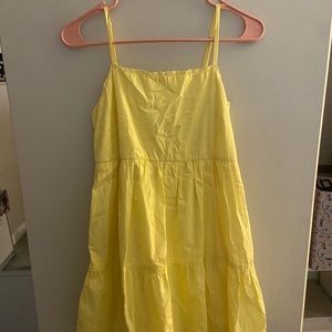Yellow mini summer dress